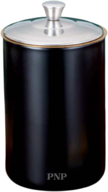 품앤판 스테인리스 냄새차단 뚜껑 재떨이, 1개, 검정