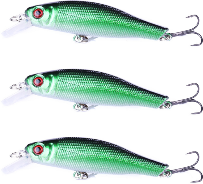 MEN피싱 쏘가리 싱킹 미노우 8.5cm 8.9g 배스하드베이트 서스펜드 루어 미끼 채비, (그린)-쏘가리, 3개