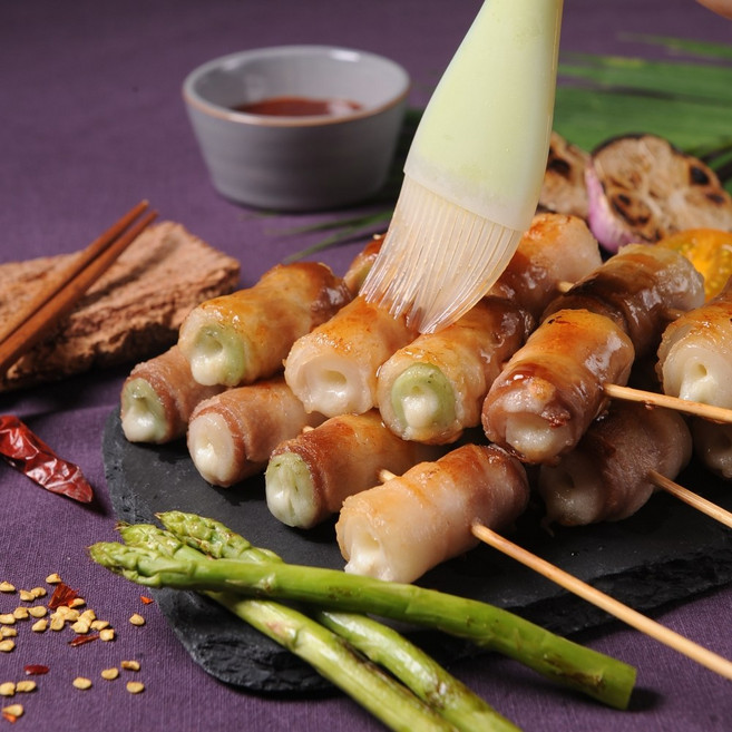 캠핑 술안주 모듬 삼겹 떡말이 그릴 치즈떡 바베큐꼬치 400g, 1개