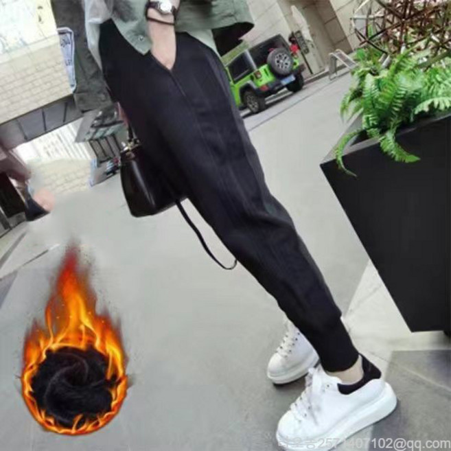 라오농 트레이닝 팬츠데일리 무지 밴딩 기모 조커팬츠트레이닝 바지 여 추동 오버사이즈 기모 통굽 배기 팬츠 캐주얼 파키녀+KIG478X