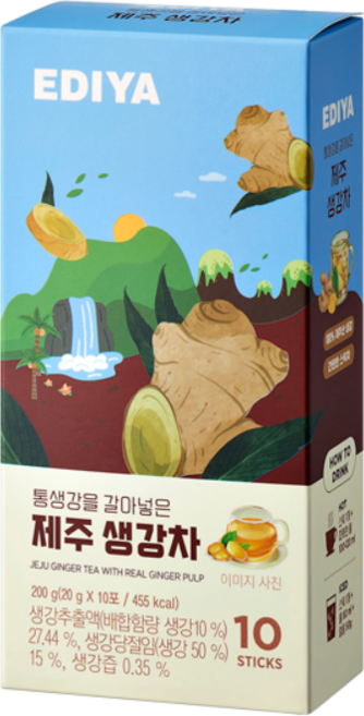 이디야 제주 생강차, 20g, 5개, 10개입