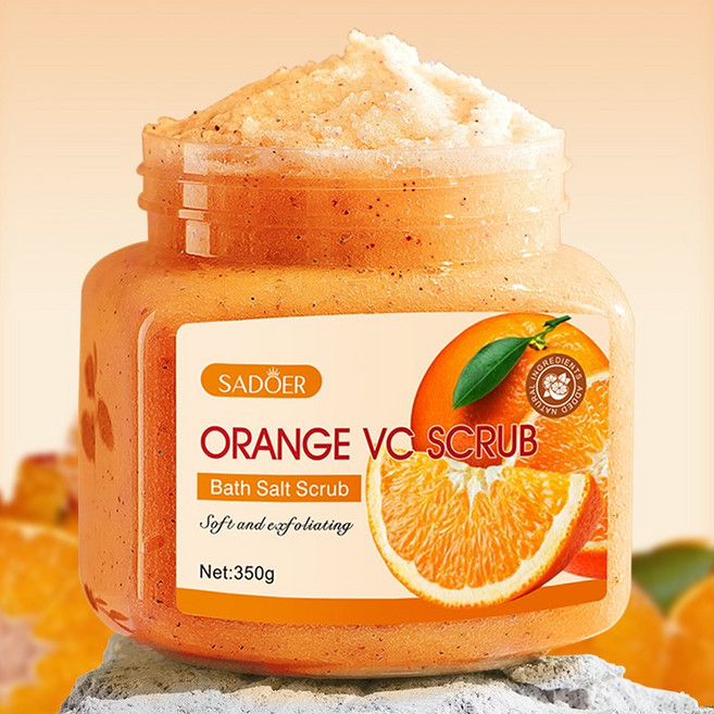 프레시 오렌지 VC 각질 제거 클렌징 매트 크림 대용량 바디스크럽제 XCMSG, 1개, 350g