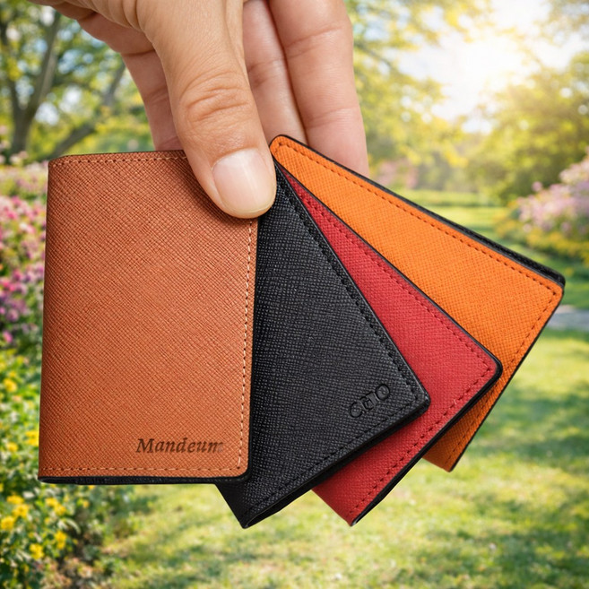 두리공방 카드지갑 남녀공용 심플카드 슬림 미니카드지갑