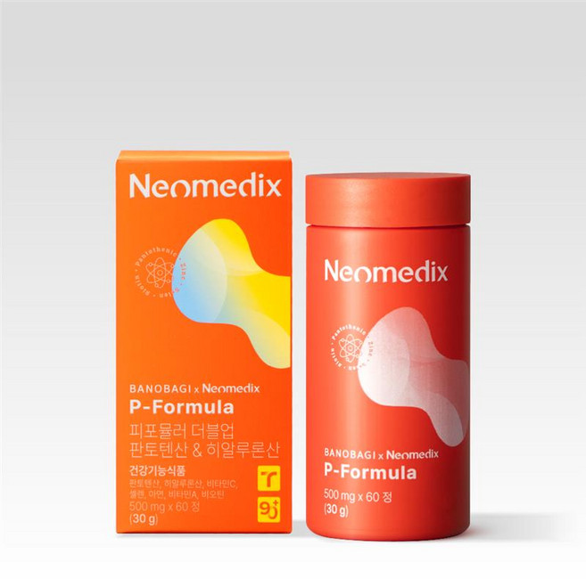 [네오메딕스] 바노바기 피포뮬러 더블업 판토텐산 여드름 영양제, 1개, 60정