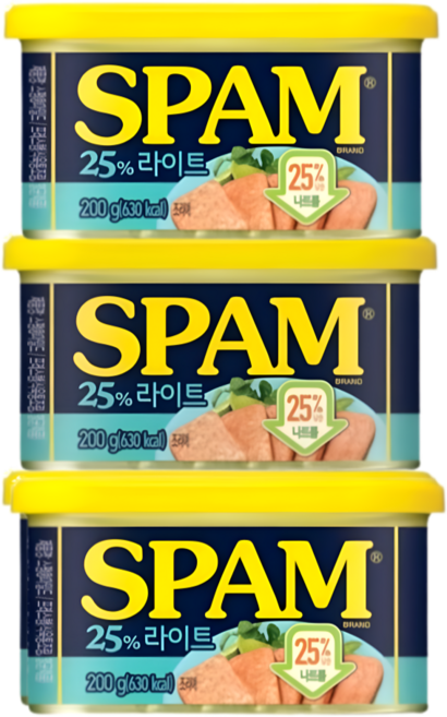 스팸 25% 라이트, 200g, 3개