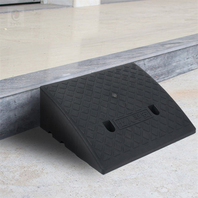 이지와이드 계단 문턱 휠체어 진입판(50x40x17cm) (블랙), 1개, 블랙