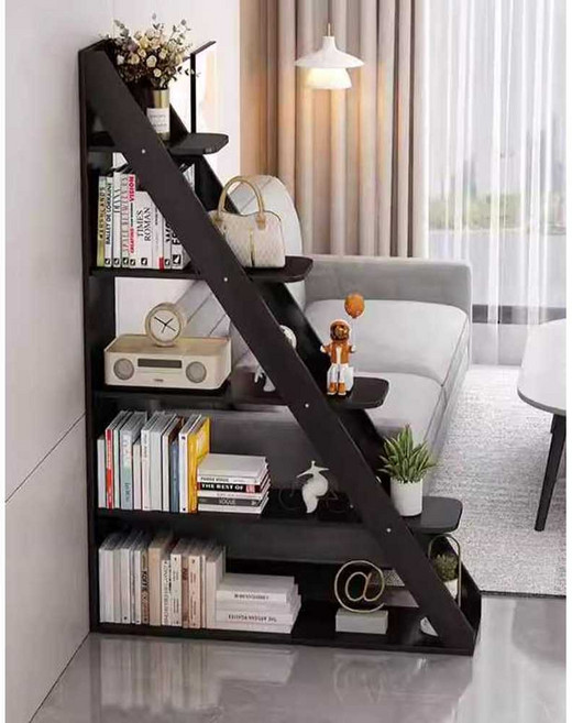 캣타워 책장 계단 냥터 실내 놀이터 스텝형 원목 선반, 180x120cm 라이트 월넛/30/5단