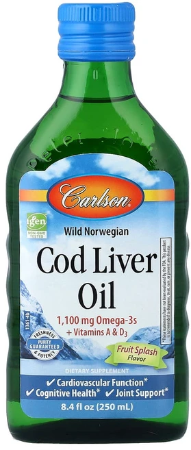 칼슨랩스 노르웨이 자연산 대구 간유 과일 스플래시 250ml(8.4fl oz), 프루트스플래시, 250ml, 1개 - 쿠팡