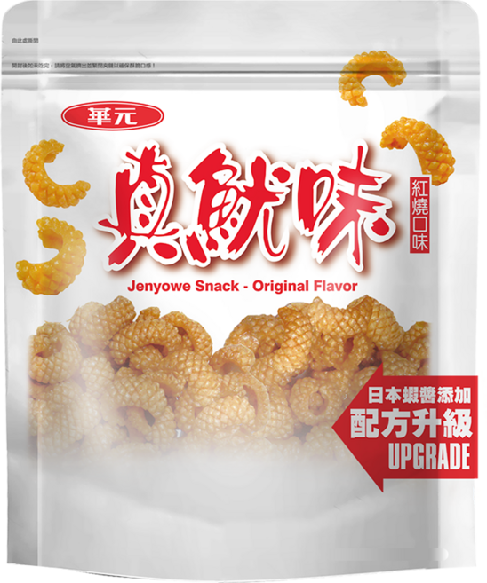 華元 真魷味 紅燒口味 休閒包 夾鏈大包裝, 180g, 1個