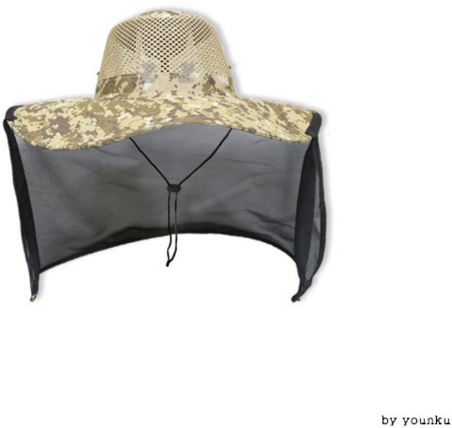 도모아 디지털 밀리터리 망사 치마모자/밀집/페도라/중절모