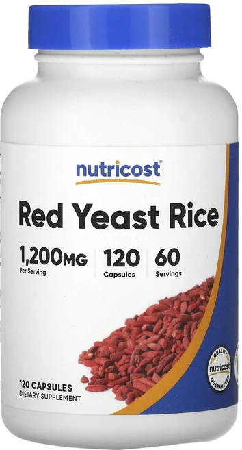 Nutricost 쌀 홍국 1200mg 캡슐 120정(캡슐 1정당 600mg), Nutricost쌀홍국1200mg캡슐120정캡슐1정당6, 1개, 120정 - 쿠팡