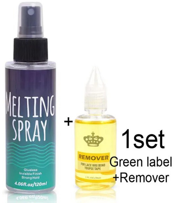 레이스 멜팅 스프레이 땀 방지 본드 접착 익스 홀드 가발 건조 제자리 데일리 Usd, [04] spray and remover, 1개