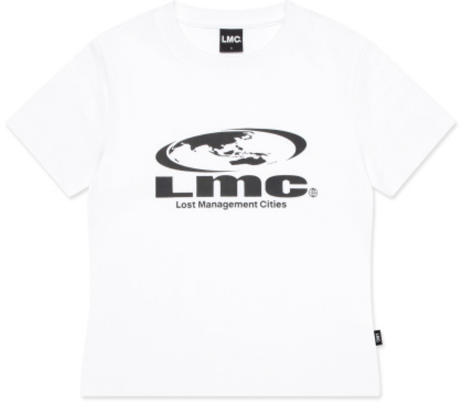 엘엠씨 LMC WM OVAL GLOBE 크롭PED TEE 반팔티 화이트 매장정품 216435