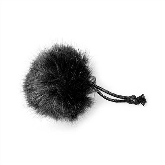 코미카 개인방송 강의용 핀마이크 퍼 윈드스크린, 블랙, 1개