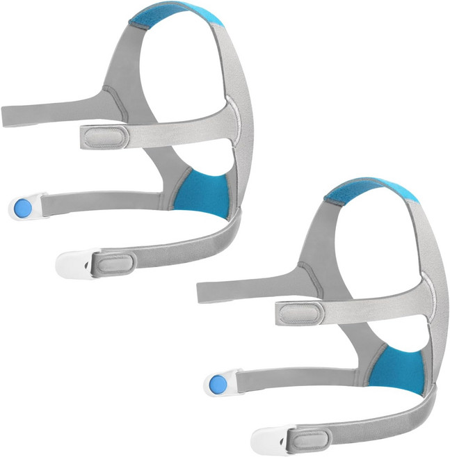 ResMed AirFit AirTouch 비강 마스크 헤드기어 N20 풀페이스 스트랩 - 대형 부드러운 통기성 2개 마그네틱 클립 4개 과 호환되는