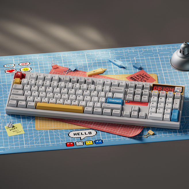 Ticktype DP104 유무선 기계식 키보드 스웨그키 공식 정품 한글, 라이축, 화이트