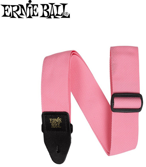 ERNIE BALL POLYPRO GUITAR STRAP PINK SUNRISE EBAC-469 어니볼 폴리프로 핑크컬러 스트랩, 1개