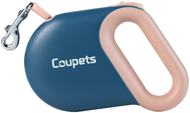 쿠펫츠 강아지 자동 리드줄, 블루, 1개