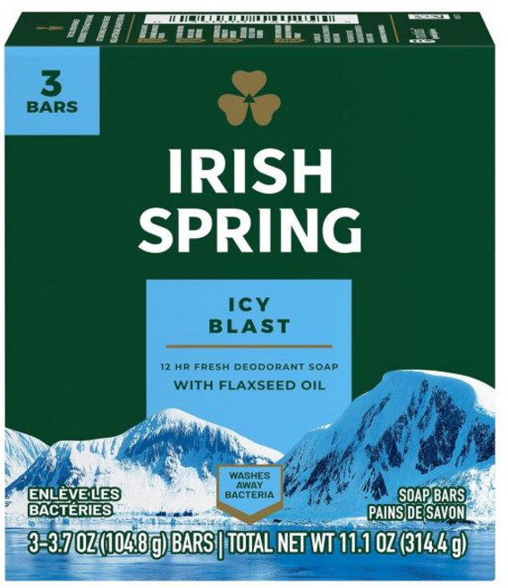 아이리시 스프링 목욕 비누 3개 세트 각 3.75온스 아이시 블래스트 총 11.25온스