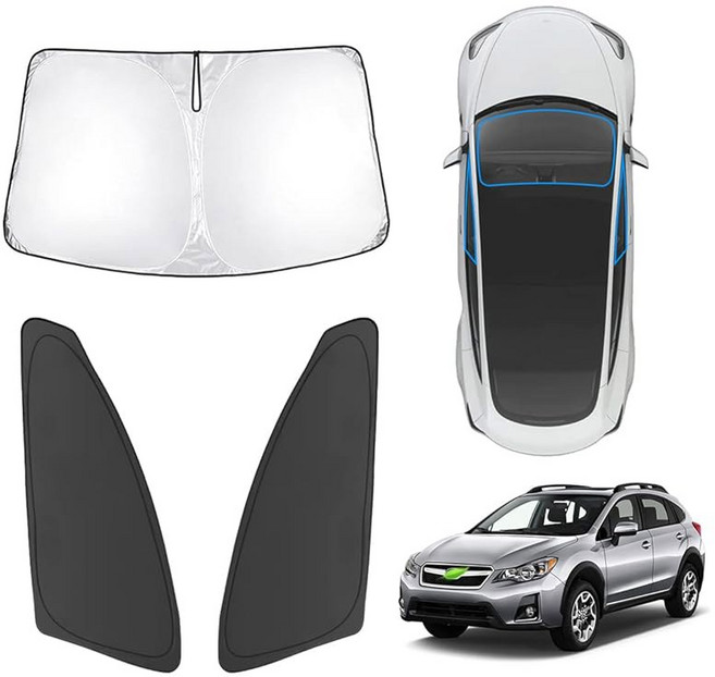 2022-2025년형 렉서스 NX250 NX350 NX350h NX450h+ 전면 및 측면 창문 선쉐이드 커버 커스텀 핏 NX 접이식 선바이저 프로텍터가 열 자외선을 차단합니다, 5 13-17 Crosstrek