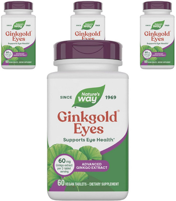 네이쳐스웨이 징크골드 아이즈 비건 타블렛, 60정, 4개