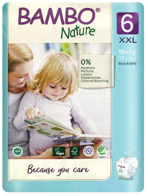 밤보네이처 밤보그린 기저귀 밴드형 6단계 점보형 공용 20매