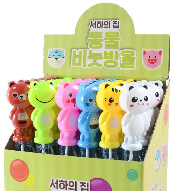 BL 버블 동물농장 어린이 비눗방울 장난감, 비눗방울 6P, 6개