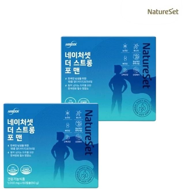 네이처셋 더 스트롱 포 맨 멀티비타민 & 미네랄 60g, 60정, 2개 - 쿠팡