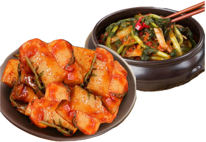[제주 용암해수] 열무김치 5kg + 총각김치 5kg (국내산 100%)