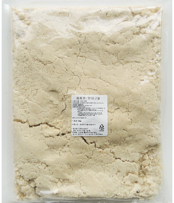 황금비율 습식 [동부고물 (기피고물) 3kg] 기피팥고물 기피고물 거피고물 양대고물 기피인절미 거피인절미 거피팥고물 떡재료 떡만들기 떡케이크 떡공방 쌀가루베이킹, 3kg, 1개