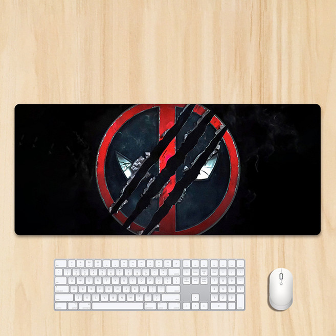 마블코믹스 데드풀과 울버린 굿즈 Deadpool&Wolverine 마우스 게이밍 장패드, E. 70x30x0.3cm DEADPOOL5, 1개