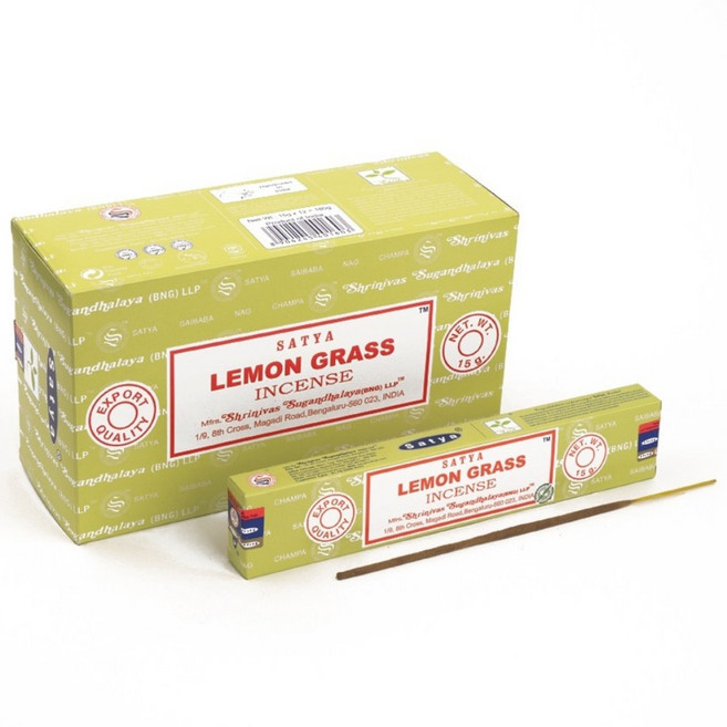 사티아 나그참파 인센스 스틱 15g x 12p 180g, 레몬그라스