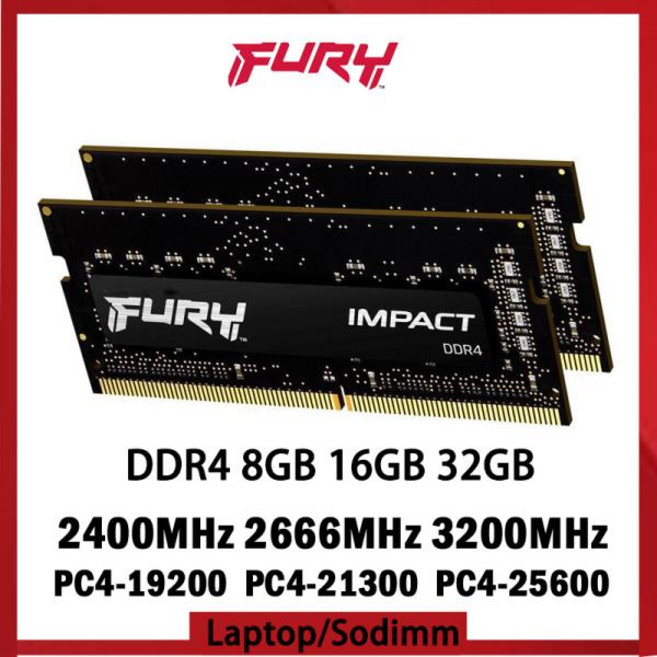 Fury Memoria RAM 4 32GB 3200MHz 노트북 메모리 SODIMM PC4-19200, [14] 1x8GB 2666MHz, 1개