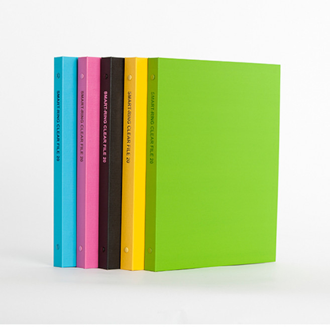 하율피피 A4 에코 스마트 바인더 3공 속지 내장형 20매, 5개, 연두