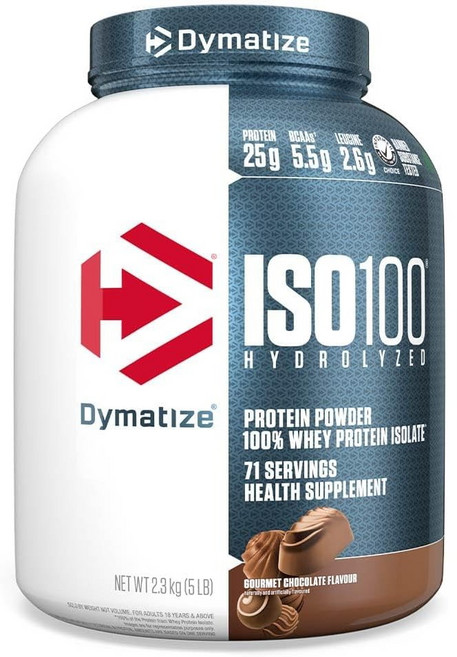 다이마타이즈 ISO 100 웨이 프로틴 파우더 단백질 보충제 고메 초콜릿(Gourmet Chocolate), 2.3kg, 1개