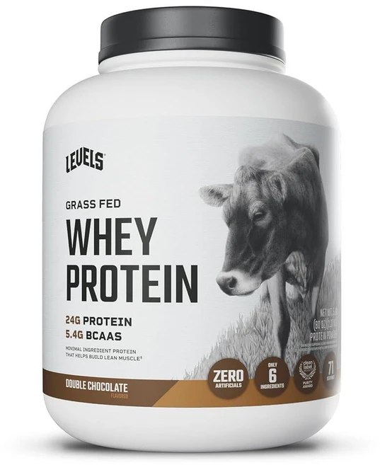 레벨스 목초 사육 유청 단백질 파우더 24G 더블 초콜릿 0.5kg 단백질보충제, Levels Nutrition 5파운드 (1팩), 0.5, 1개 - 쿠팡