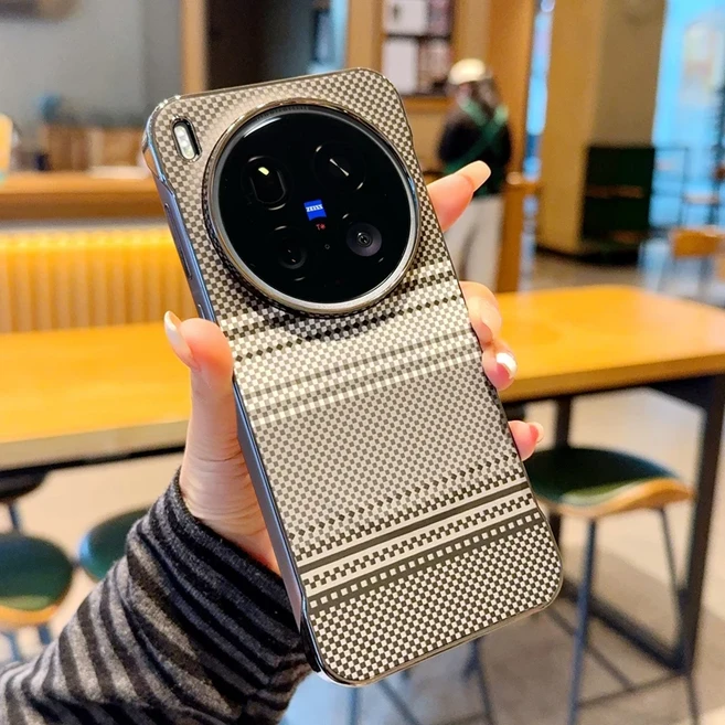 맥세이프 마그네틱 무선 충전용 폰 케이스 VIVOX300Pro X300 X200Ultra X200Promini X200s 용 카본 파이, 06 비보 X300, 03 검정색