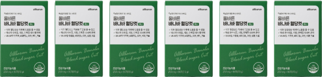 올바른건강식품 바나바 혈당컷 미니 15g, 6개, 60정