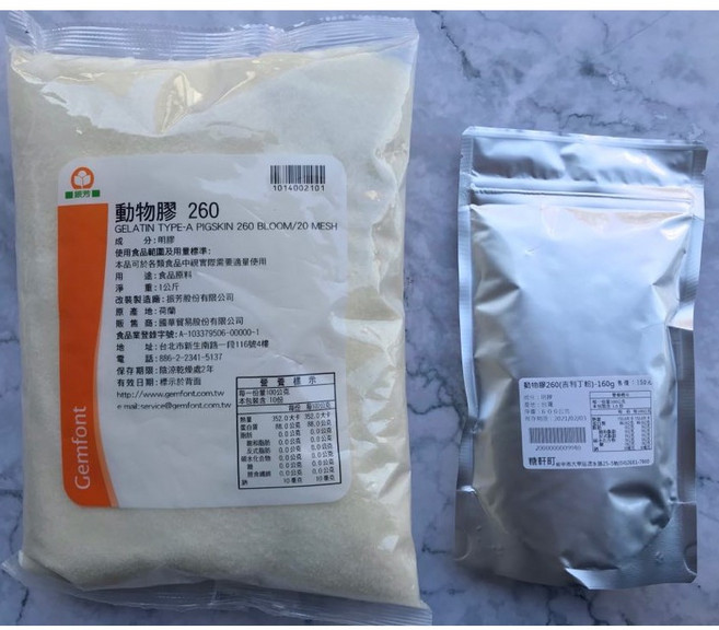 《糖軒町》動物膠260(吉利丁粉) 160g(分裝), 1個