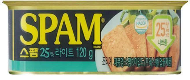 CJ 백설 통조림 햄 스팸 25%라이트 120g 나트륨은 낮게-밥반찬, 1개