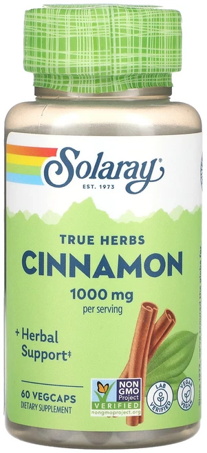 Solaray True Herbs 계피 500mg 베지 캡슐 60정, SolarayTrueHerbs계피500mg베지캡슐60정, 1개 - 쿠팡