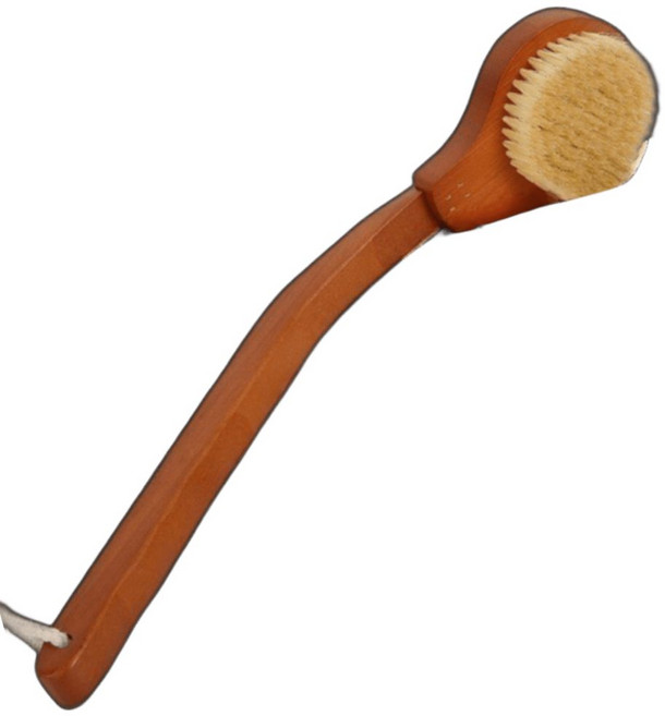 호플 커브형 바디 브러쉬 등미는 솔, 브라운, 1개, 1개입