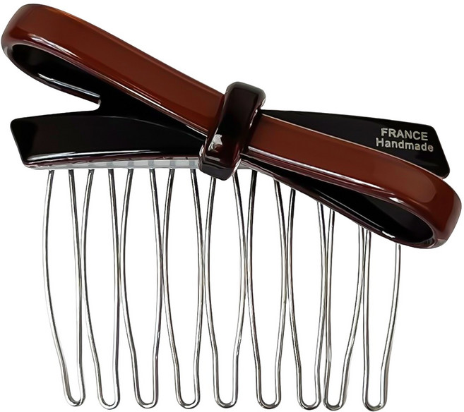 프렌치 헤어 빗 앞머리 및 정수리 흩어지는 머리카락 고정 역삽입 헤어컴브 침 후두부 업스타일 헤어 핀 빗 묶은 머리 반묶음 헤어 France Handmade