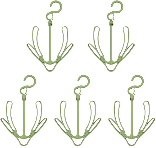 라운드모어 신발걸이 5개 세트 신발건조대, 파스텔그린