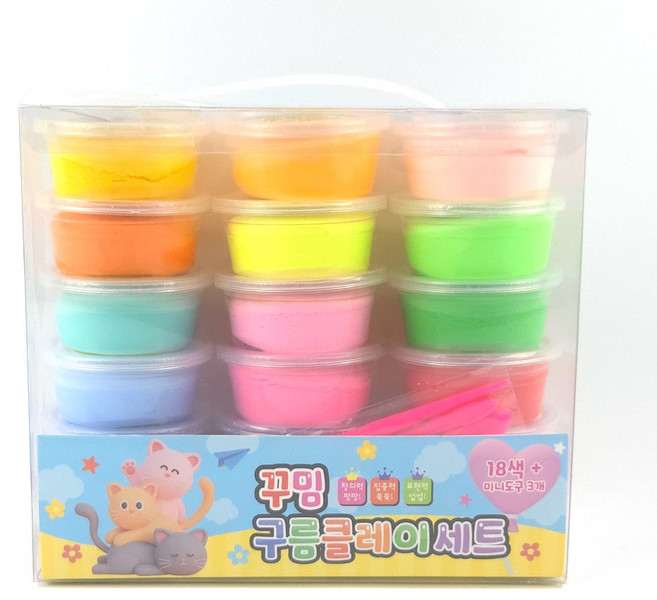 꾸밈 클레이 세트 18색, 1개, 360g