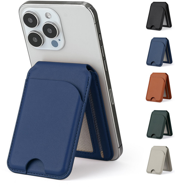 제나모라 2in1 맥세이프 카드지갑 거치대 IT001, 1개, 딥 블루