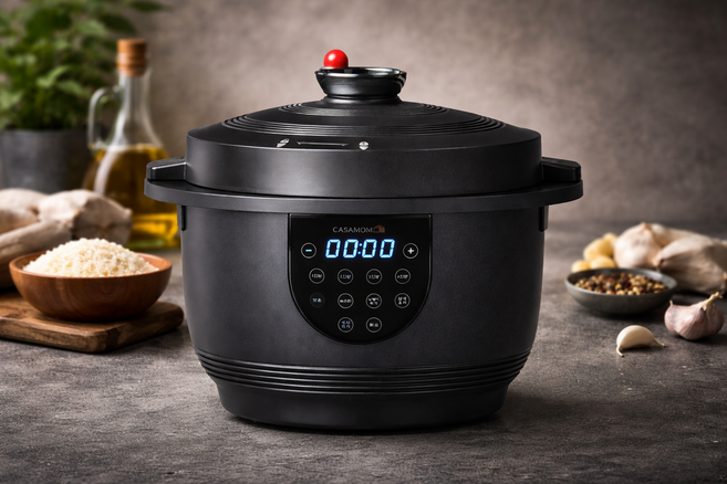 까사맘 전기 압력밥솥 가마솥 누룽지 압력 돌솥밥 1~4인용, PC20T-01 블랙, 블랙, PC20T-01