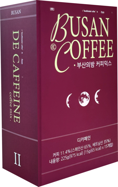 카페385 부산의밤 커피믹스 디카페인, 1박스, 15개입, 15g