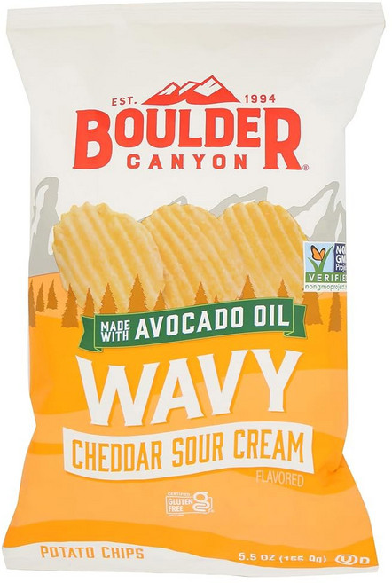 Boulder Canyon 감자칩 볼더 캐년 웨이비 체다 사워 크림 5.5 온스, Boulder Canyon 감자칩 볼더 캐년 웨이비 체, 155g