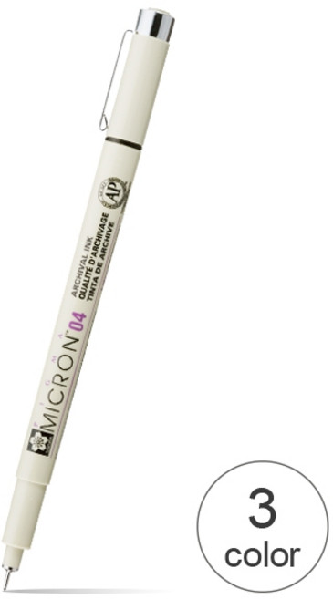 사쿠라 피그마 마이크론 04 0.4mm [색상선택], 블랙, 1개
